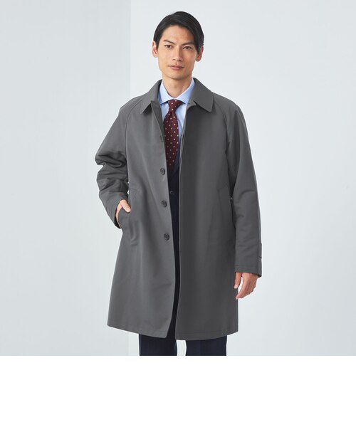 A.P.C. ステンカラーコート M ダークグレー A+ Pミノテックツイル 2WAY ステンカラーコート -撥水・防風・保温・透