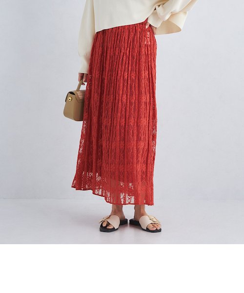 HOUSE OF LOTUS 2WAY シャーリングスカート　ロングスカート 2WAY レース ロング スカート｜ユナイテッドアローズ