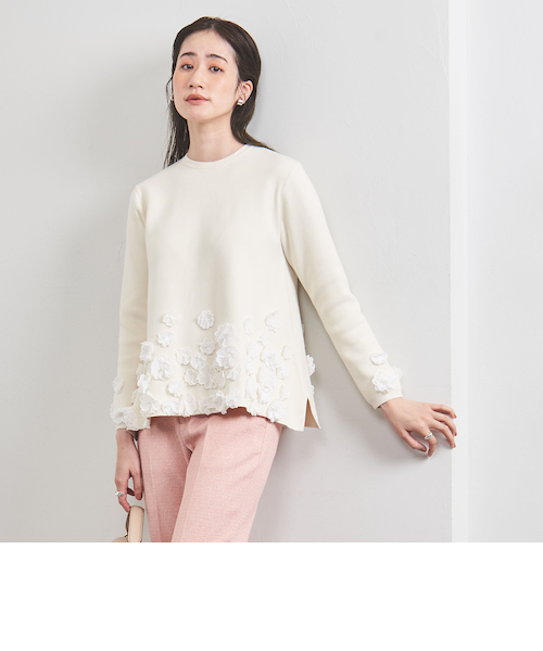 mugi【新品】UNITED ARROWS 3D フラワーノースリーブ UNITED ARROWS（ユナイテッドアローズ）の「3D フラワーモチーフ
