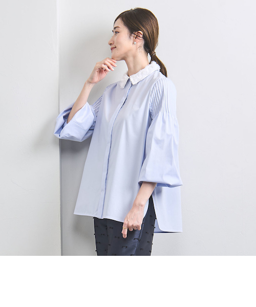 美品 ユナイテッドアローズ 2024 レディ レースカラー 2WAYブラウス UNITED ARROWS（ユナイテッドアローズ）の「レディ レースカラー 2WAY