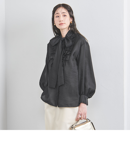 オーガンジー フリル＆ボウタイ ブラウス｜ユナイテッドアローズ