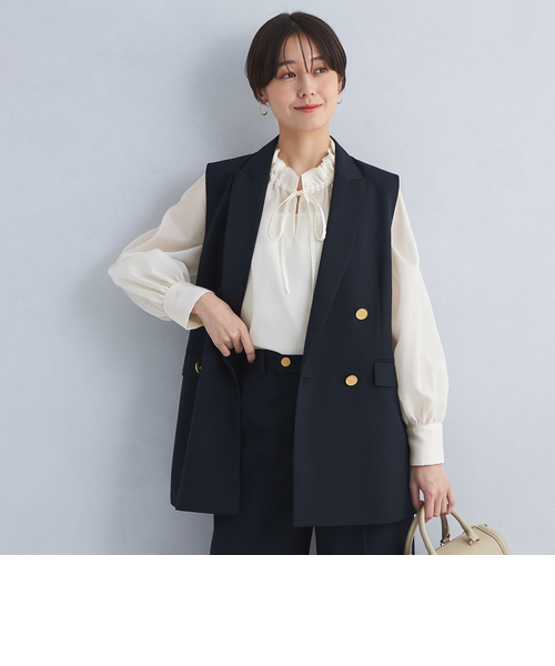 ユナイテッドアローズフリルネックブラウス UNITED ARROWS green label relaxing｜[size SHORTあり]フリル