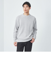 ネットヤーン ツイル クルーネック ニット