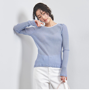 シアー フィット クルーネック カットソー