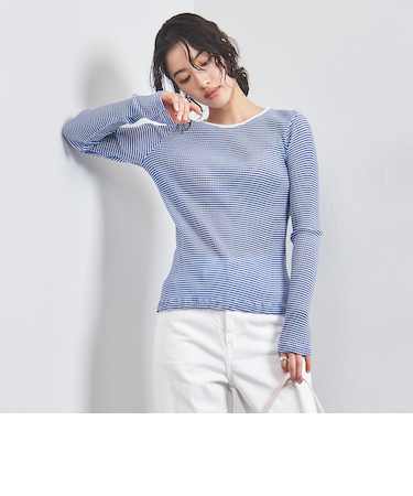 シアー フィット クルーネック カットソー