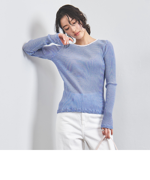 シアー フィット クルーネック カットソー