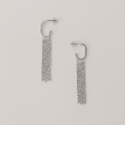 チェーン フリンジ ピアス