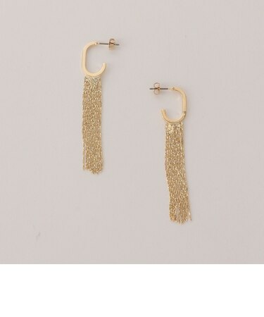 チェーン フリンジ ピアス