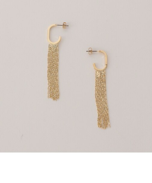 チェーン フリンジ ピアス