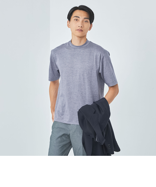 ミジンボーダー ビズ クルーネック Tシャツ