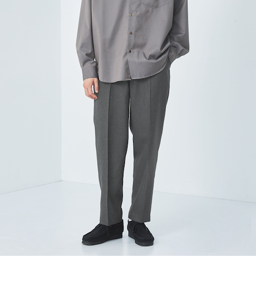 ✨美品✨ ユナイテッドアローズ スーツ ドライイージーパンツ ストレッチ グレー メランジ ツイル ワイド ユーティリティパンツ イージーパンツ