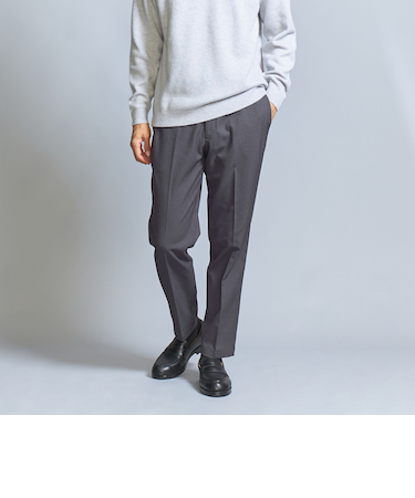 ストレッチ PE ツイル ノープリーツ スリムパンツ ‐伸縮‐