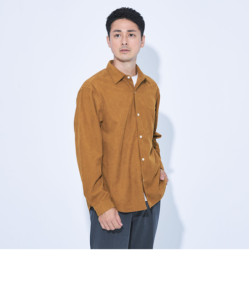 JUST fit コーデュロイ 長袖 シャツ