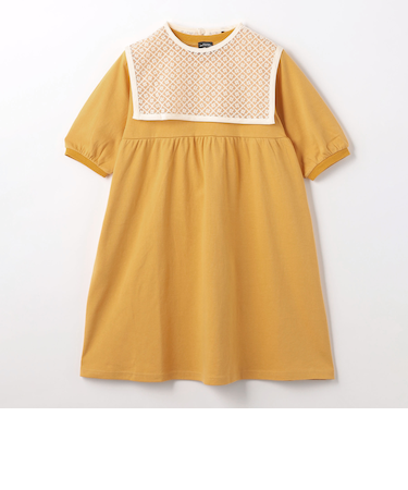 レース付き スムースワンピース  / キッズ  100cm-130cm