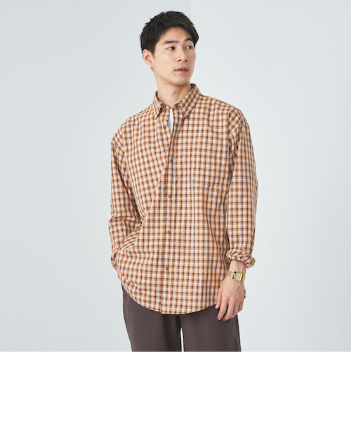 【DAIWA】　チェック 長袖シャツ 別注】＜DAIWA＞GLR テック ロングスリーブ チェック シャツ