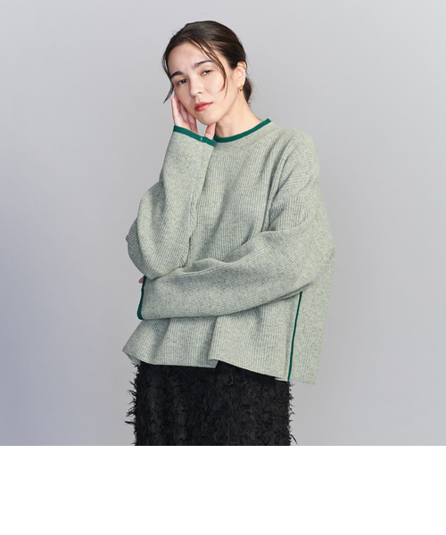 ネップカラーライン クルーネック ニットプルオーバー｜ユナイテッド