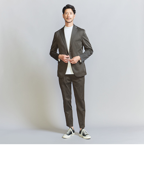 セットアップ/ジャケット＆イージーパンツ WARDROBE SMART】アクティブ サテン セットアップ/ジャケット