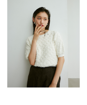 ＜EMMEL REFINES＞EM HW クルーネック ポコ ニット