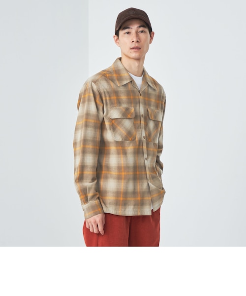 別注】＜PENDLETON＞GLR チェック オープンカラー シャツ