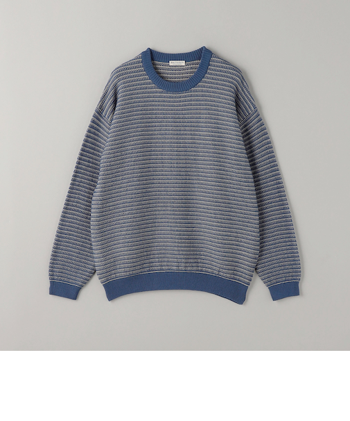 レトロ パターン クルーネック ニット ‐ウォッシャブル‐