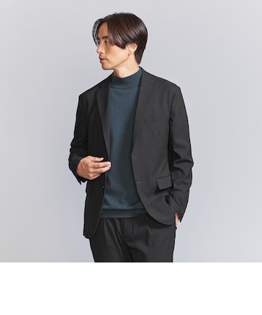 PE 2ボタン ジャケット -ストレッチ ウォッシャブル セットアップ対応‐