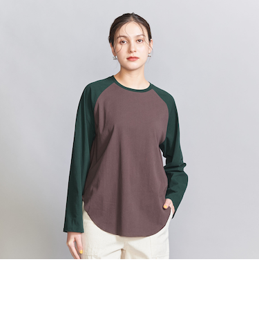 コットン ラグランロングスリーブ Tシャツ