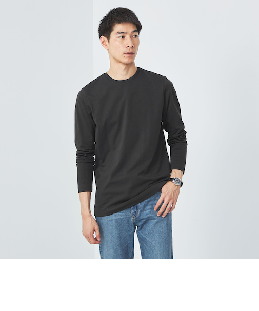 スパニッシュピマ ミックス クルーネック Tシャツ