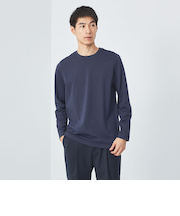 スパニッシュピマ ミックス クルーネック Tシャツ