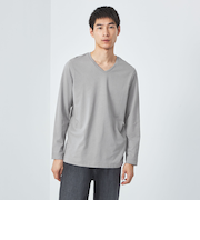 スパニッシュピマ ミックス Vネック Tシャツ