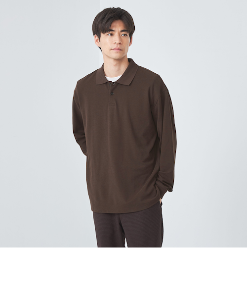 バイカラー 片畦 ニットポロシャツ｜アバハウスのアウトレット通販