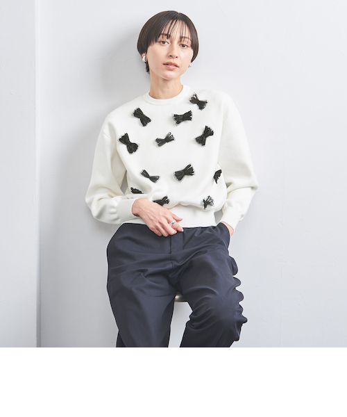 3D フラワーモチーフ ニット プルオーバー｜ユナイテッドアローズ