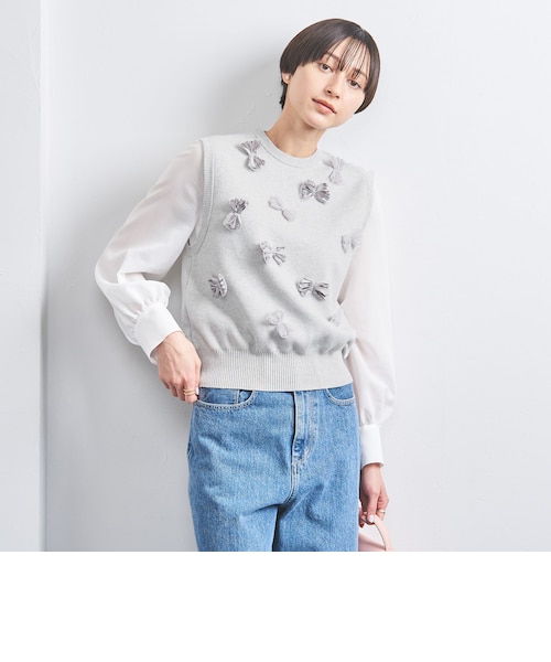 オーガンジー ラッフルフリル 4WAY ニット｜ユナイテッドアローズ