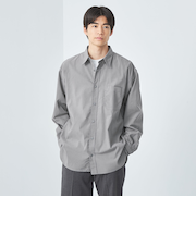FINE BASIC シャンブレー レギュラーカラー シャツ -ストレッチ-