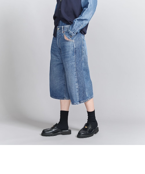 EMMEL REFINES＞EM Wクロス ハイウエスト ショートパンツ