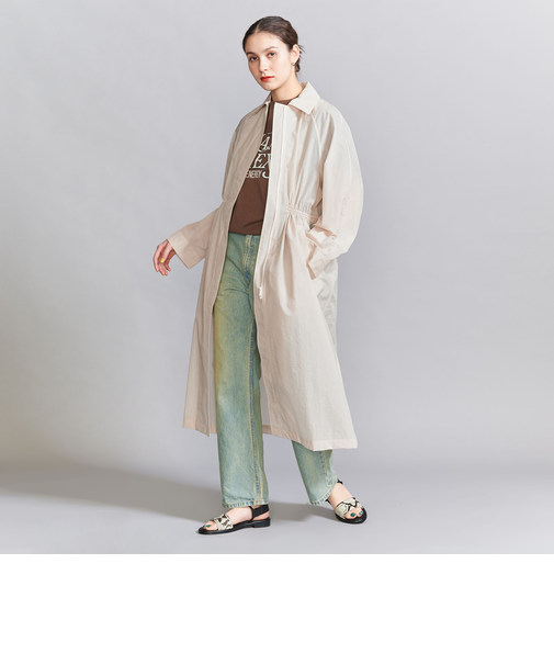 ロング ステンカラーコート -撥水加工-