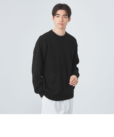 アルパカ ミックス キモウ クルーネック ニット