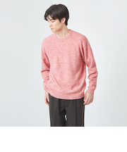 アルパカ ミックス キモウ クルーネック ニット