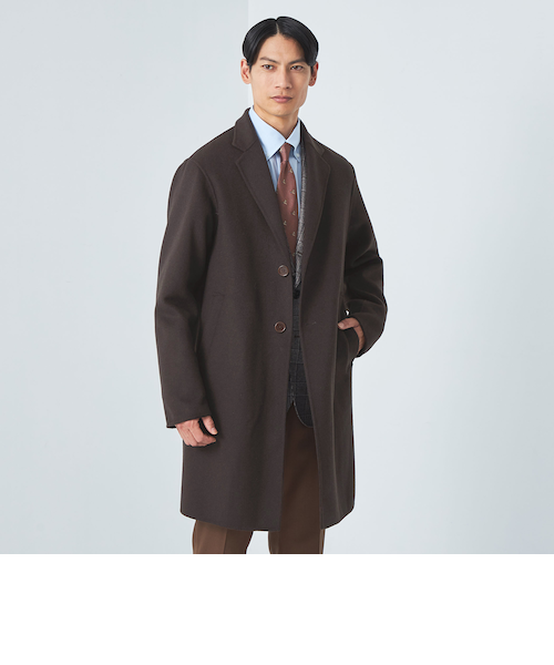 半額！新品未使用品ユナイテッドアローズ　ダブルチェスターコートSブラウンチェック ユナイテッドアローズ アウトレット/チェスターコートのアウトレット