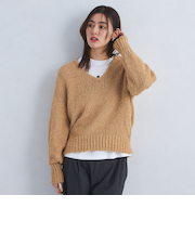 フリンジ ニット プルオーバー ―ウォッシャブル―