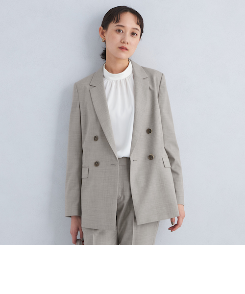 カチリラ ダブル ジャケット -ウォッシャブル・ストレッチ・防シワ