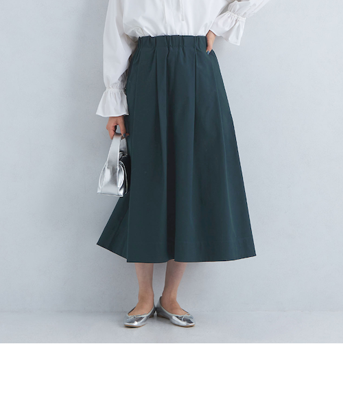 ユナイテッドアローズ TOKYO 1,8万 タックフレアスカート グレー UNITED ARROWS LTD. OUTLET｜タック フレア スカート 2