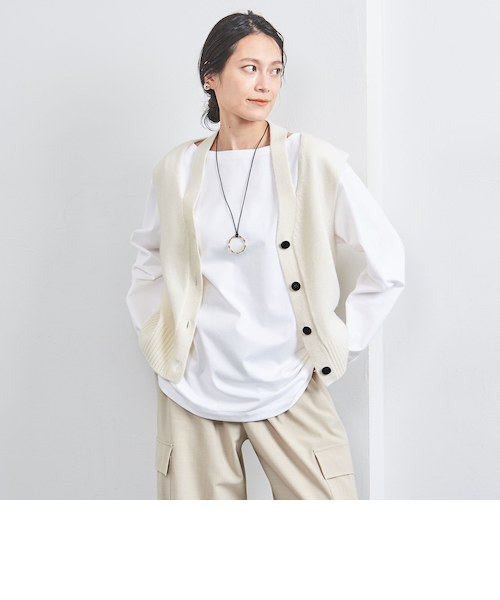 クロシェ風 エンブロイダリー ノースリーブニット｜ユナイテッド