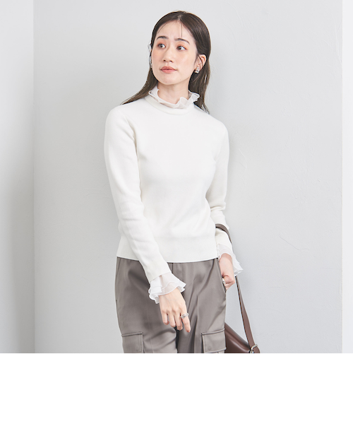 オーガンジー ラッフルフリル 4WAY ニット｜ユナイテッドアローズ