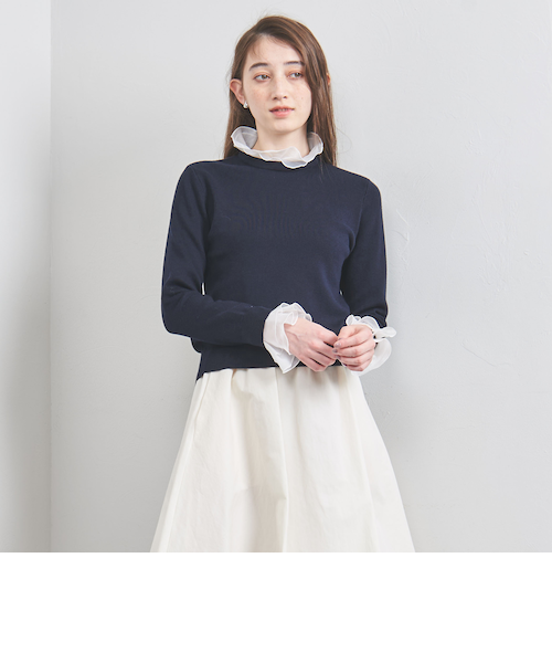 定価23,980円 オーガンジー ラッフルフリル 4WAY ニット オーガンジー ラッフルフリル 4WAY ニット｜ユナイテッドアローズ