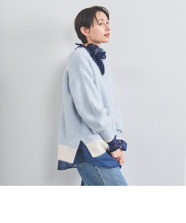 フォックス カシミヤ Vネック ニット