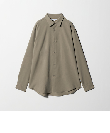 ウールライク ピーチ レギュラーカラー リラックスシャツ＜A DAY IN THE LIFE＞