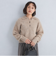 アルパカミックス シャギ― ニット プルオーバー