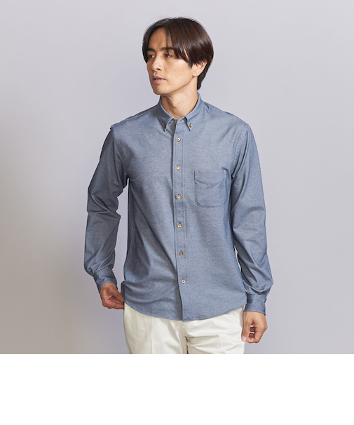 クイック シャンブレー ボタンダウン シャツ ‐ストレッチ‐