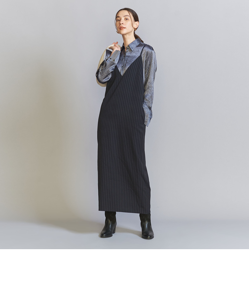 Iライン ストライプ キャミワンピース