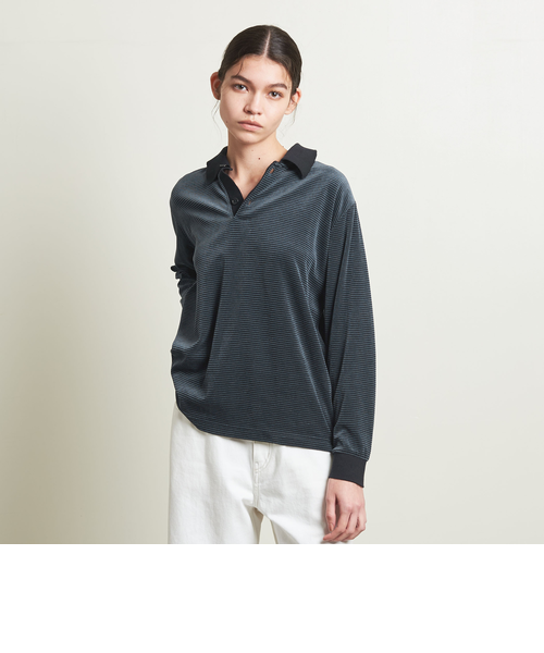 ATTISESSION＞ベロア ボーダー ポロシャツ｜ユナイテッドアローズ